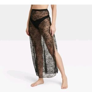Auden Black Lace Sheer Slip